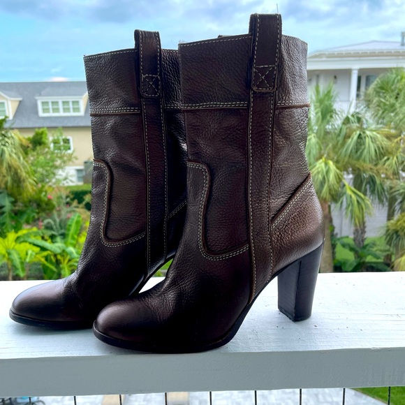 Daniblack Shoes - Daniblack Metallic Bronze Leather Boots size 8